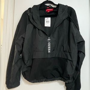 Guess Black windbreaker size L NWT